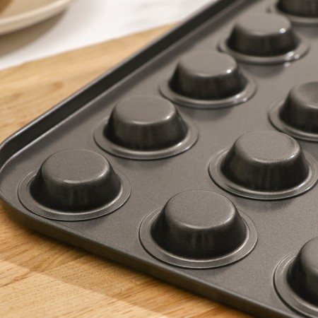 Baking form "Jacqueline. Circle ", 35 × 26 cm, 24 cells, anti -stick coating, black color-3