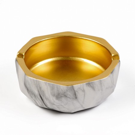 Ash "marble", 11.5 x 4.5 cm, ceramics, gold-2