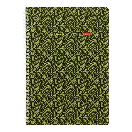 Notebook A4, 96 sheets in the ruler on the crest "Labyrinth", cover coated cardboard, glossy lamination, embossing, block 65 g/m2, 4v mix-6