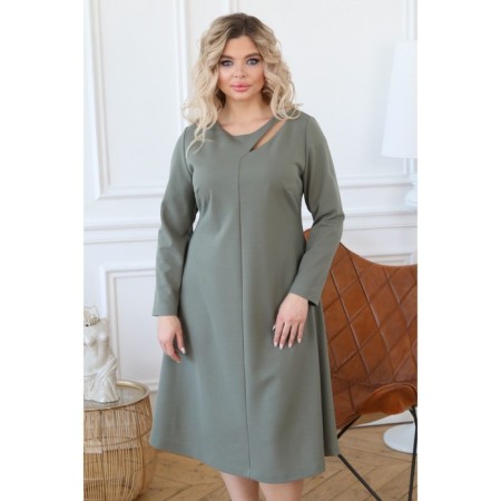 Women's dress, size 52, khaki color-11