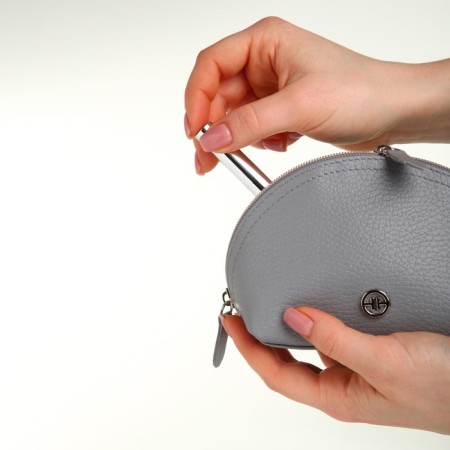 TEXTURA lightning cosmetic bag, gray color-8