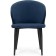 Chair on a metal frame Alsisar metal/velor, black/blue 52x58x81 cm