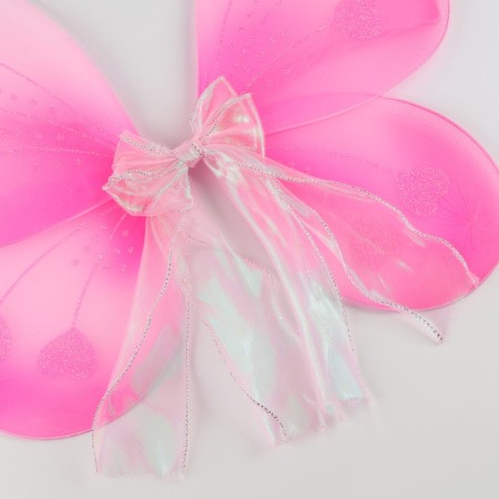 Carnival set "Butterfly" with sparkles: skirt, wings, pink color-4