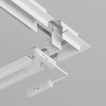 Corner Connector for the built-in track system Technical TRX010CL-22W, 10x5.3x10 cm, white color-3