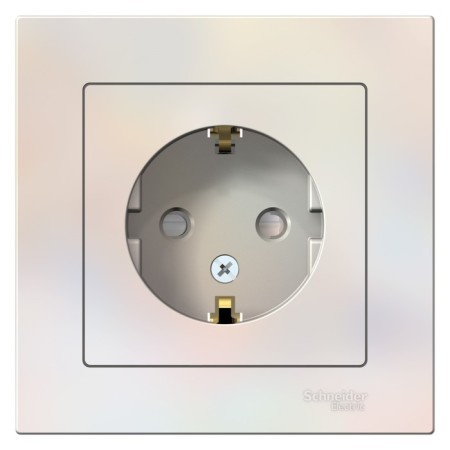 SEETLASDESIGN socket, 16 A, with curtains, assembly, with salary, pearl color-1