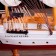 The ship souvenir "conductor", 3 masts, white side, black stand, white sails