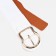 Women's belt, width 8 cm, elastic band, metal buckle, white color