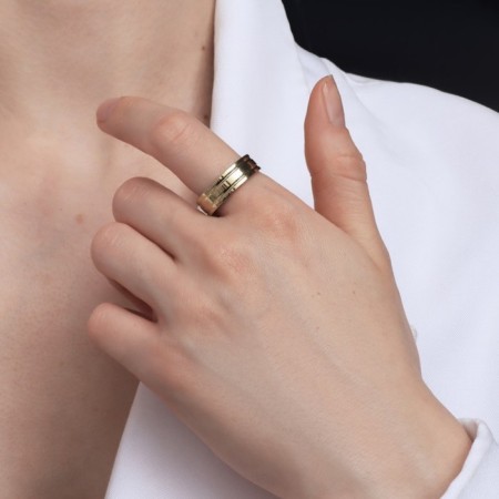 Ring Xuping parallel, color gold, size 19-1