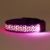 Collar with backlight leopard 3 glow modes, size L, Osh 48-60 x 2.5 cm violet