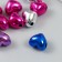 Busina for creativity plastic "Heart glossy metallic" mix 1.3x1.5x1.1 cm