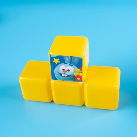 A set of colored cubes, "Smeshariki", 20 pcs., 4 × 4 cm-5