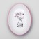 Keramic "cute kisa" saucer 200 ml 15.7 x 11.3 x 3.8 cm, pink
