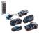 Set of metal machines "Police", 6 pcs.