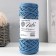 Knitting cord 100% polyester, width 4 mm 50m (jeans)