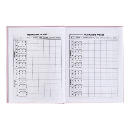 School diary for grades 1-11, "peach-beige", covered paper cover, hard binding cardboard 7BC, matte lamination, universal cheat sheet, 48 sheets, block 65g/m2-5