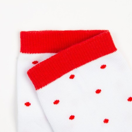Women's socks "New Year's Deer", white color, size 23-25-2