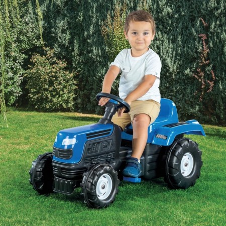 Pedal tractor DOLU RANCHERO, klaxon, blue color-5