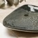 Ceramic plate "Stone", 18 x 18 cm, dark gray color