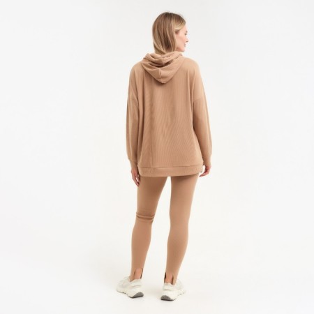 Women's costume (sweatshirt/leggings), coffee color, size 50-3