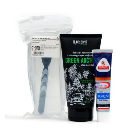 Set for shaving: shaving cream +Broken machine with a replaceable cassette +tonic balsam 1025764-1