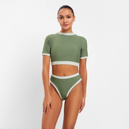 Separate Minaku swimsuit with top, color green, size 46
