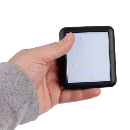 External battery 484, 10000 mAh, Type-C/Lightning/MicroUSB cables, lantern, black-8