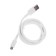 Microusb cable - usb, 2.4 a, 1 m, charging + data transfer, package, white