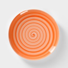Porcelain plate Infinity, d = 24 cm, orange color