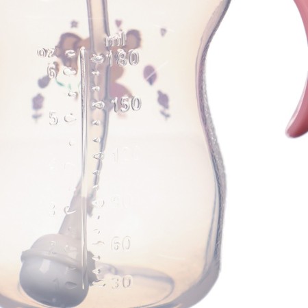 Bottle for feeding, shg Ø50mm, 180 ml, +0Mes., Pink color-4
