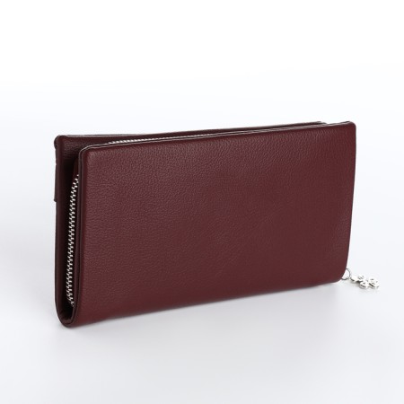 Women's wallet with lightning, burgundy color-1