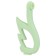 Silicone teether "swan", green color, crush me