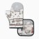 New Year. Set of kitchen Ethel Winter Village mittens 20x28cm, 19x19cm selection, 100%HL