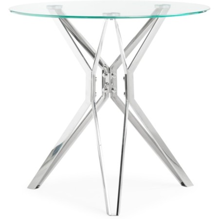 Glass table Roko chrome 80x80x75 cm-1