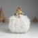 Polystone souvenir "Angel in a white dress with fur" 8x6x14 cm