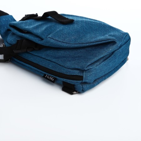 Slung bag youth from textiles, blue color-3