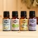 A set of essential oils 4 pcs jasmine, patchouli, lavender, eucalyptus, 17 ml, "Dobroparov"