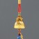 Plastic suspension, textiles "Golden Cash bag with peanuts" 25 cm