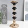 Summary Metal for 1 candle "Black Night" gold 30x11x11 cm