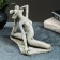 Figure "Frog Yogi on Twine" 16x21x11sm, Gray Stone