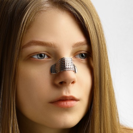 Gamora face accessory patch, silver color-2