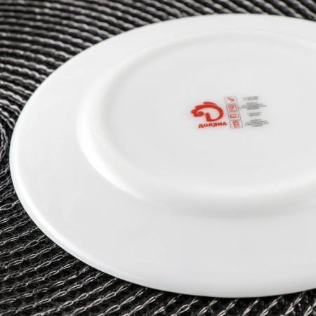 Desser plate "velvet rose", d = 15 cm, glass ceramic, white color-2