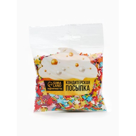 Sprinking confectionery "Light Easter": blue, pink, green, orange, yellow, red, 50 g.-3