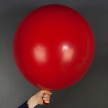 Latex ball 36 ", pastel, 1 pc., Red-1