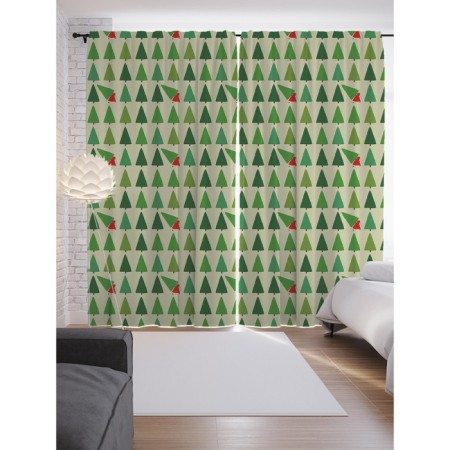 Photostes "Stole a Christmas tree", Saten, size 145x265 cm, 2 pcs