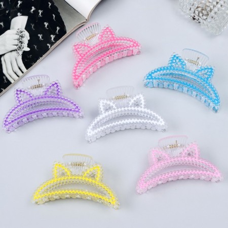 Hair crab "Helen Color" arc ears, 10 cm, mix-1