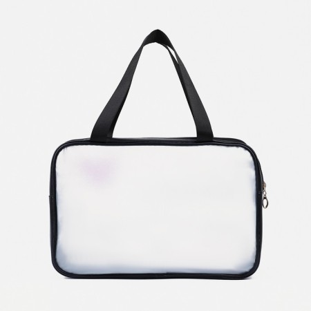 Cosmetic bag with lightning, black color-1