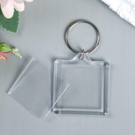 Harvesting keychain square set 2 parts (insert 32x32 mm) 3.9x3.9 cm-2