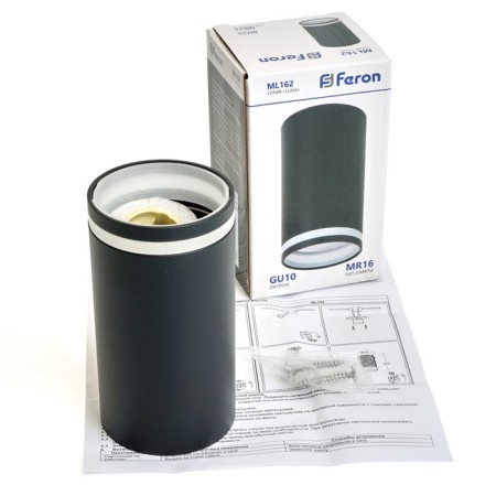 Ceiling light Feron ML162, IP20, GU10, 35 W, 55x55x100 mm, black color black-7