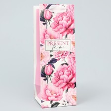 Gift package for a bottle, packaging, “for you”, 9 x 25 x 8.9 cm