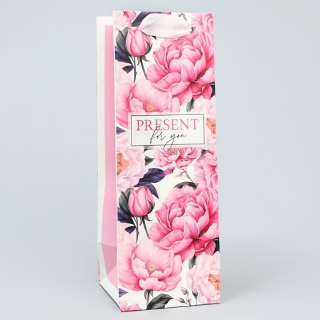 Gift package for a bottle, packaging, “for you”, 9 x 25 x 8.9 cm